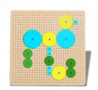 Тактильно-развивающая панель с разноцветными шестеренками - fgospostavki.ru - Тюмень