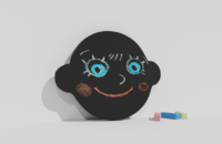 Фигурная грифельная меловая доска на тему эмоций - fgospostavki.ru - Тюмень