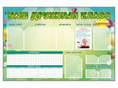 Стенд-уголок магнитно-маркерный "Наш дружный класс" - fgospostavki.ru - Тюмень