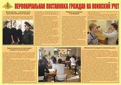 Плакат "Первоначальная постановка граждан на воинский учет" - fgospostavki.ru - Тюмень