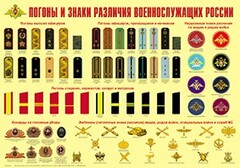 Плакат "Погоны и знаки различия военнослужащих России" - fgospostavki.ru - Тюмень