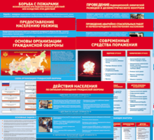 Комплект таблиц "Основы гражданской обороны (МЧС РФ)" 13 штук. - fgospostavki.ru - Тюмень