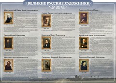Стенд "Великие русские художники" - fgospostavki.ru - Тюмень
