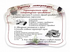 Стенд резной "Характеристика героя литературного произведения" - fgospostavki.ru - Тюмень