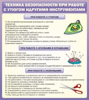 Стенд "Техника безопасности при работе с утюгом" - fgospostavki.ru - Тюмень