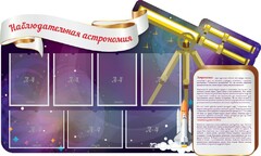 Стенд "Наблюдательная астрономия" - fgospostavki.ru - Тюмень