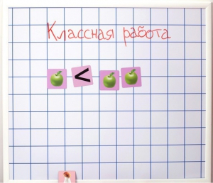 Магнитно-маркерная доска "Клетка" (86 см х 75 см) - fgospostavki.ru - Тюмень