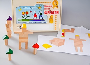 Игровой набор Фребеля "Конструктор деревянный без соединений-3" (Серия "Эксперимент") - fgospostavki.ru - Тюмень
