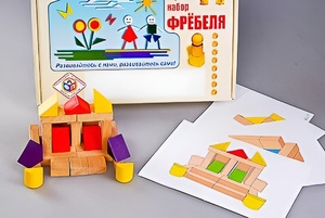 Игровой набор Фребеля "Конструктор деревянный без соединений-4" (Серия "Эксперимент") - fgospostavki.ru - Тюмень