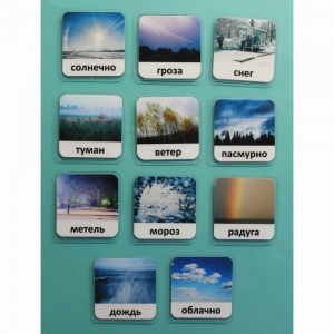 Набор карточек "Погода" (с фотографиями) - fgospostavki.ru - Тюмень