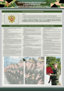 Стенд-уголок "Конституция Российской Федерации и Федеральный закон "О воинской обязанности и военной службе" - fgospostavki.ru - Тюмень