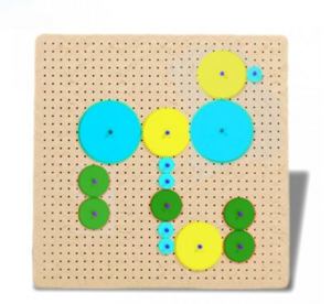 Тактильно-развивающая панель с разноцветными шестеренками - fgospostavki.ru - Тюмень