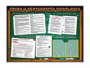 Стенд-уголок "Права и обязанности школьника" - fgospostavki.ru - Тюмень