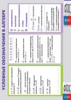 Таблица "Условные обозначения в алгебре" (винил) - fgospostavki.ru - Тюмень