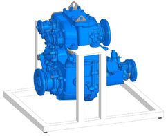 Учебное оборудование «Раздаточная коробка с коробкой отбора мощности в разрезе грузового автомобиля КамАЗ» - fgospostavki.ru - Тюмень