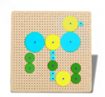 Тактильно-развивающая панель с разноцветными шестеренками - fgospostavki.ru - Тюмень