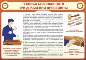 Стенд "Техника безопасности при долблении древесины" - fgospostavki.ru - Тюмень