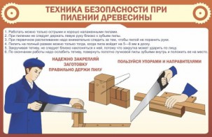 Стенд "Техника безопасности при пилении древесины" - fgospostavki.ru - Тюмень