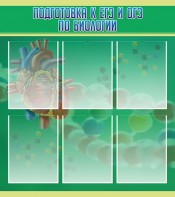 Стенд "Подготовка к ЕГЭ и ОГЭ по биологии" Вариант 1 - fgospostavki.ru - Тюмень
