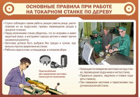 Стенд "Основные правила при работе на токарном станке по дереву" - fgospostavki.ru - Тюмень