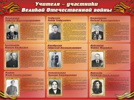 Стенд "Учителя-участники Великой Отечественной войны" - fgospostavki.ru - Тюмень